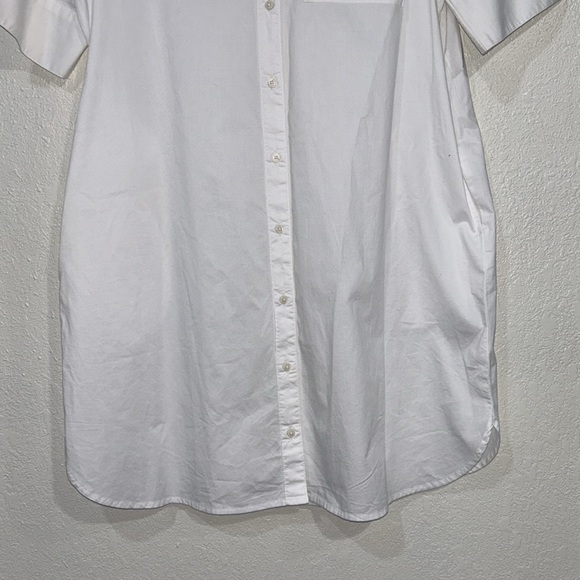 OLD NAVY WOMENS SHIRT DRESS WHITE SHORT SLEEVE Sz MD NEW - Picture 6 of 11